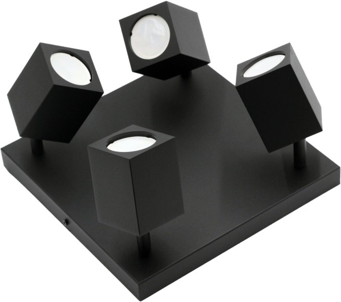 Reflektor sufitowy czarny Quantus 4xGU10x40W wym:15x26x26cm IdeaLED 865978