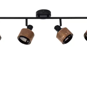 Reflektor sufitowy czarny RAFA 4xE14x40W wym:17x74x15cm Lucide 866298 Reflektor sufitowy czarny RAFA 4xE14x40W wym:17x74x15cm Lucide 866298
