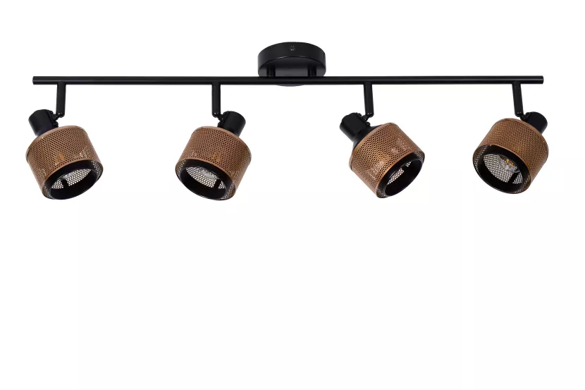 Reflektor sufitowy czarny RAFA 4xE14x40W wym:17x74x15cm Lucide 866298