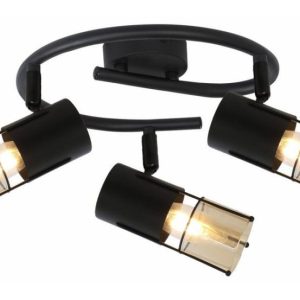 Reflektor sufitowy czarny Scottie 3xE14x40W wym:15x26x26cm Reality 866922 Reflektor sufitowy czarny Scottie 3xE14x40W wym:15x26x26cm Reality 866922