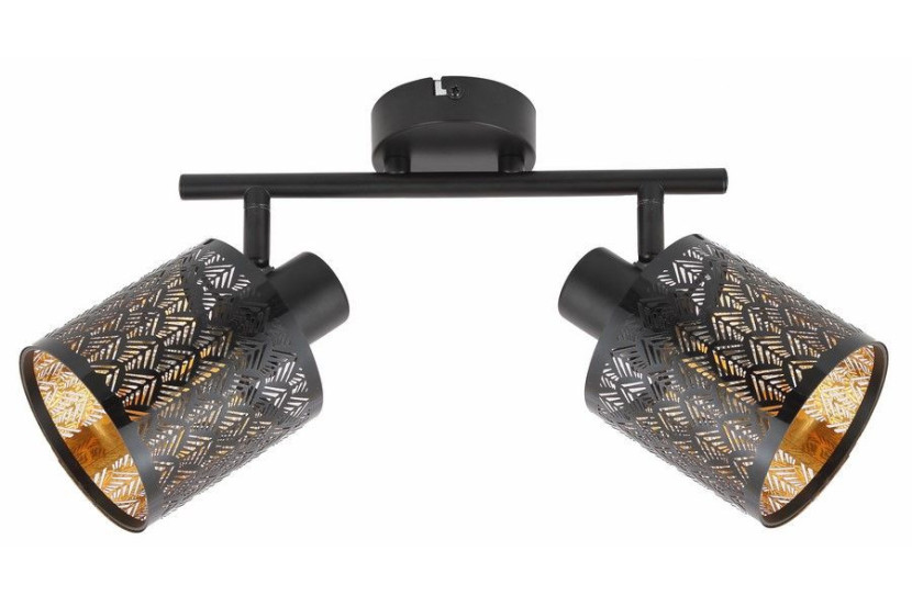 Reflektor sufitowy czarny Tuluza 2xE14x40W wym:15,5x25x10cm Reality 866245