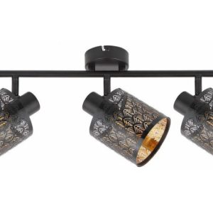 Reflektor sufitowy czarny Tuluza 3xE14x40W wym:15,5x40x10cm Reality 866238 Reflektor sufitowy czarny Tuluza 3xE14x40W wym:15,5x40x10cm Reality 866238
