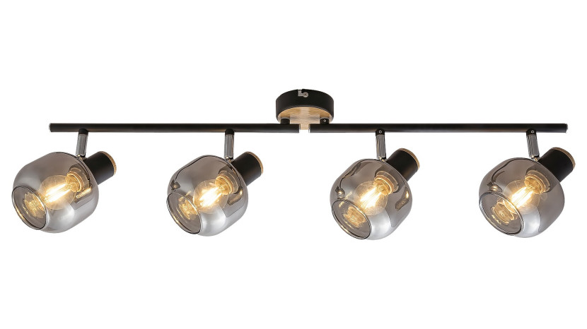 Reflektor sufitowy dąb-kolor dymny Salazar 4xE14x40W wym:20x70x8cm Rabalux 866895