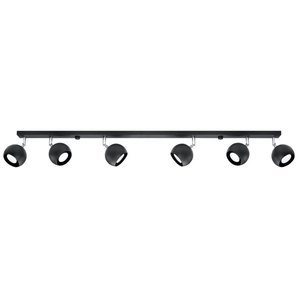 Reflektor sufitowy FOKUMO czarny-chromowany 6xGU10x40W IP20 Pure Lume 1037358
