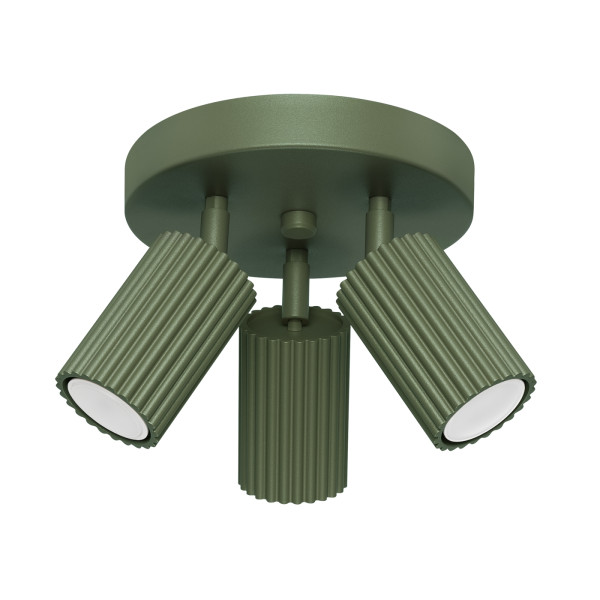 Reflektor sufitowy GRAVIO zielony oliwkowy 3xGU10x10W IP20 Pure Lume 991359