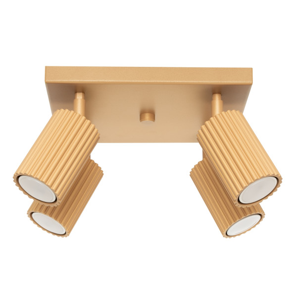 Reflektor sufitowy GRAVIO złoty 4xGU10x10W wym:16,5x25x25cm IP20 Pure Lume 991578