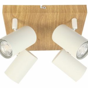 Reflektor sufitowy jasne drewno Quentin 4xGU10x12W wym:12x25x25cm Reality 866002 Reflektor sufitowy jasne drewno Quentin 4xGU10x12W wym:12x25x25cm Reality 866002