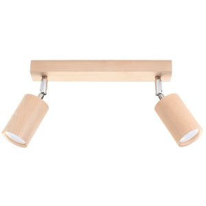 Reflektor sufitowy MONTAN jasne drewno-chromowany 2xGU10x40W Pure Lume 1037383 Reflektor sufitowy MONTAN jasne drewno-chromowany 2xGU10x40W Pure Lume 1037383
