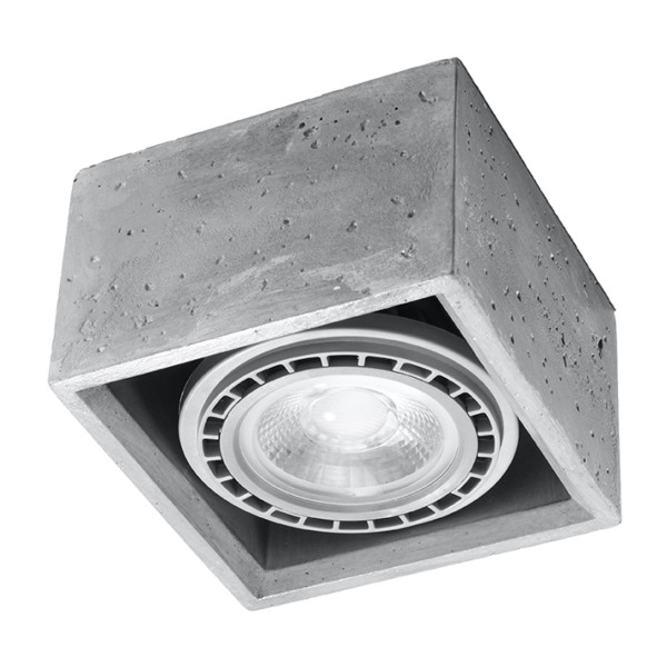 Reflektor sufitowy NUMERO szary 1xGU10x40W wym:10x14x14cm IP20 Pure Lume 1034254