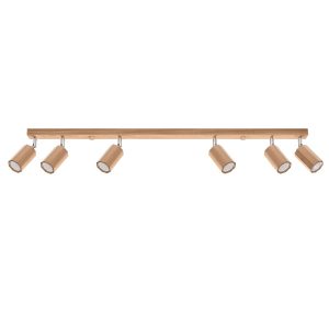 Reflektor sufitowy RUVANO ciemne drewno 6xGU10x40W IP20 Pure Lume 1035547 Reflektor sufitowy RUVANO ciemne drewno 6xGU10x40W IP20 Pure Lume 1035547
