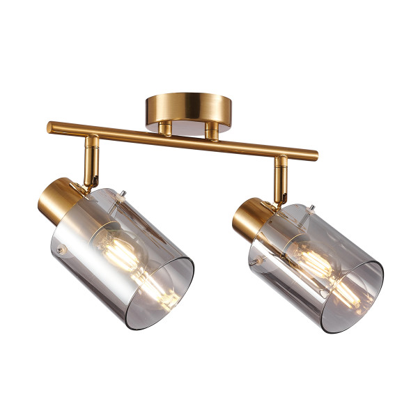 Reflektor sufitowy Sardo ruchomy mosiężno-złoty 2xE14x40W IP20 Italux 1037347