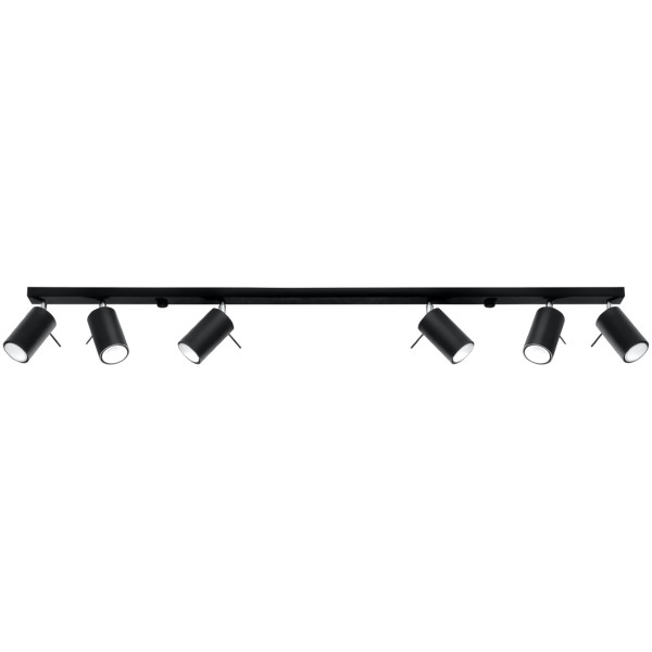 Reflektor sufitowy TORQUE czarny 6xGU10x40W wym:6x117x16cm IP20 Pure Lume 1033939