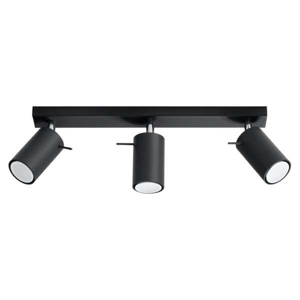 Reflektor sufitowy TORQUE czarny-chromowany 3xGU10x40W IP20 Pure Lume 1033936