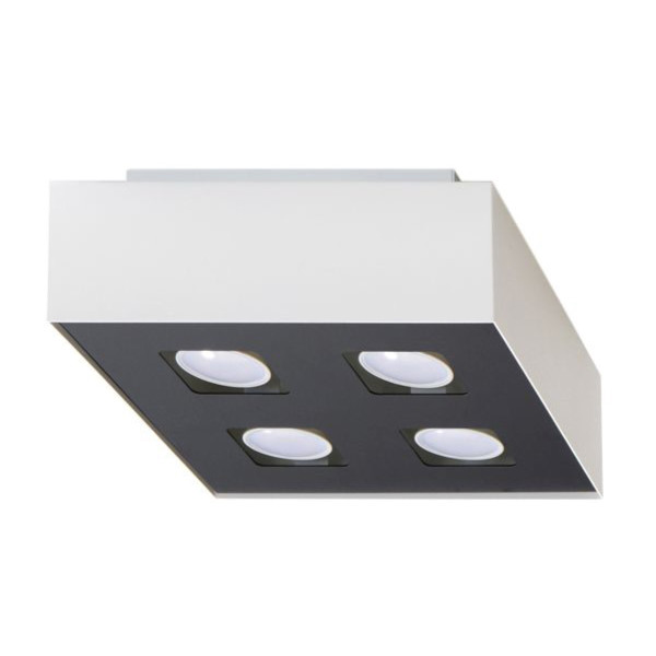 Reflektor sufitowy UNIKO czarno-biały 4xGU10x40W IP20 Pure Lume 1035516