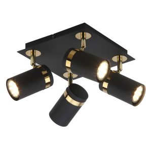 Reflektor sufitowy Verano ruchomy czarny 4xGU10x35W IP20 Italux 1037355 Reflektor sufitowy Verano ruchomy czarny 4xGU10x35W IP20 Italux 1037355