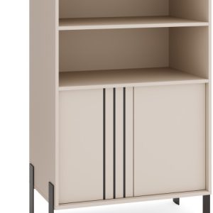 Regał 127 cm z szafką na książki do salonu NUVIO kaszmir 996486 Regał 127 cm z szafką na książki do salonu NUVIO kaszmir 996486