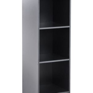 Regał 3 półki na książki minimalistyczny styl 40 x 40 cm czarny 825721 Regał 3 półki na książki minimalistyczny styl 40 x 40 cm czarny 825721
