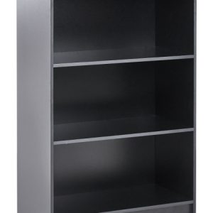 Regał 3 półki na książki minimalistyczny styl 80 x 40 cm czarny 825718 Regał 3 półki na książki minimalistyczny styl 80 x 40 cm czarny 825718