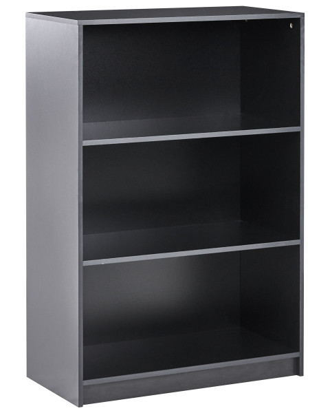 Regał 3 półki na książki minimalistyczny styl 80 x 40 cm czarny 825718