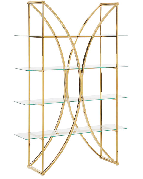 Regał 4 półki HOLLOW Metal 175 cm Złoty 748086