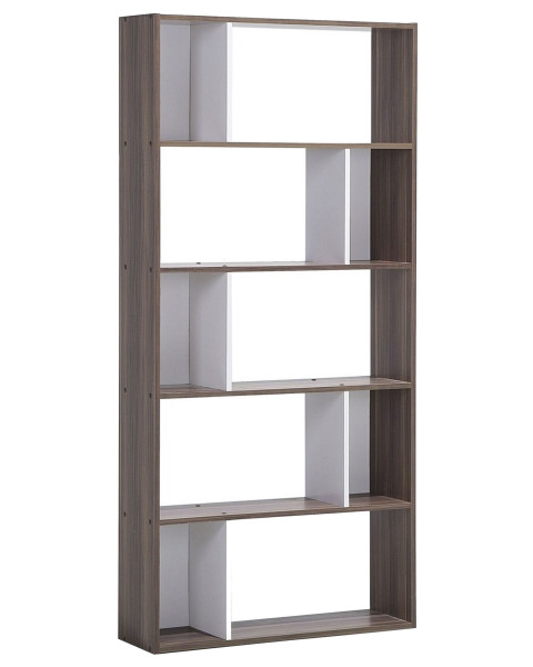 Regał 5 półek 174x83 cm ciemne drewno 70749