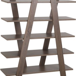 Regał 5 półek ciemne drewno 70352