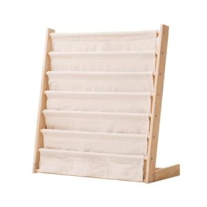 Regał, 6 Poziomowy Stojak, Organizer Na Książki Z Kieszonkami 79 X 60 cm 812610 Regał, 6 Poziomowy Stojak, Organizer Na Książki Z Kieszonkami 79 X 60 cm 812610
