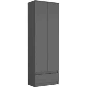 Regał 60 cm szafa 2 drzwi 1 szuflada FRAMIRE B-4 antracyt 963086