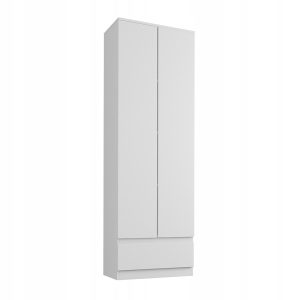Regał 60 cm szafa 2 drzwi 1 szuflada FRAMIRE B-4 biały 937008
