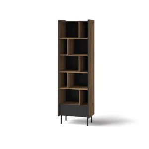 Regał 60cm z szufladą ryflowany PRESTIGO / Orzech 355672
