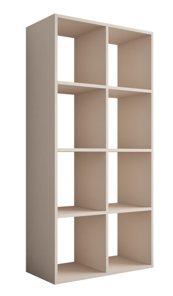 Regał - 8 przegródek, kolor: kaszmir, 147 × 74 × 30 cm, poziomy lub pionowy 701691