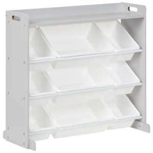 Regał 9 pojemników MDF plastik szary 566884 Regał 9 pojemników MDF plastik szary 566884