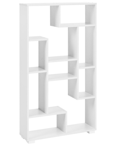 Regał 9 półek otwarty design biały 567002