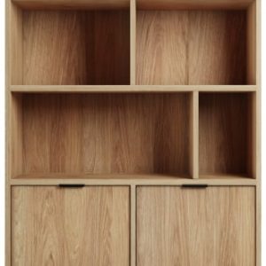 Regał 90 cm hikora naturalna ELVIO półki salon biuro 773778 Regał 90 cm hikora naturalna ELVIO półki salon biuro 773778