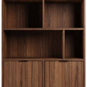 Regał 90 cm orzech warmia ELVIO półki salon biuro 773777 Regał 90 cm orzech warmia ELVIO półki salon biuro 773777
