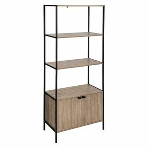 REGAŁ Aliaj z 2 FRONTAMI naturalny 2 PÓŁKI z MDF nowoczesny 487725 REGAŁ Aliaj z 2 FRONTAMI naturalny 2 PÓŁKI z MDF nowoczesny 487725