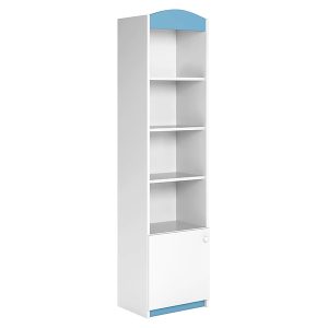 Regał Babydreams 46 cm z drzwiami i 4 półkami biały/niebieski 102281 Regał Babydreams 46 cm z drzwiami i 4 półkami biały/niebieski 102281