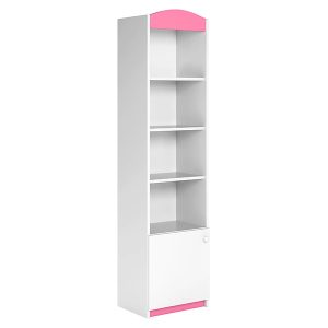 Regał Babydreams 46 cm z drzwiami i 4 półkami biały/różowy 102282 Regał Babydreams 46 cm z drzwiami i 4 półkami biały/różowy 102282