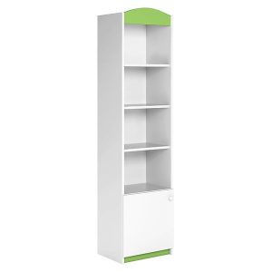 Regał Babydreams 46 cm z drzwiami i 4 półkami biały/zielony 102283 Regał Babydreams 46 cm z drzwiami i 4 półkami biały/zielony 102283