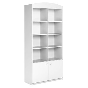 Regał Babydreams 90 cm z 2 drzwiami i 8 półkami biały 102276 Regał Babydreams 90 cm z 2 drzwiami i 8 półkami biały 102276