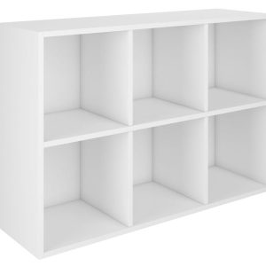 Regał BASIC 6 okienek – Biały | 72x107x38 cm 742565
