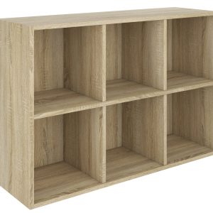 Regał BASIC 6 okienek – Dąb Sonoma | 72x107x38 cm 742567