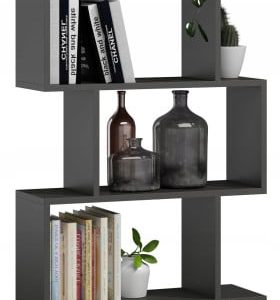 Regał BASK antracyt otwarty półka loft szara 135848 Regał BASK antracyt otwarty półka loft szara 135848