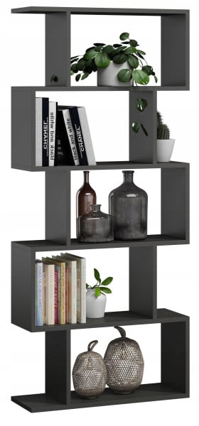 Regał BASK antracyt otwarty półka loft szara 135848