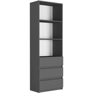 Regał biurowy 60 cm 3 półki 3 szuflady FRAMIRE B-3 antracyt 961171 Regał biurowy 60 cm 3 półki 3 szuflady FRAMIRE B-3 antracyt 961171