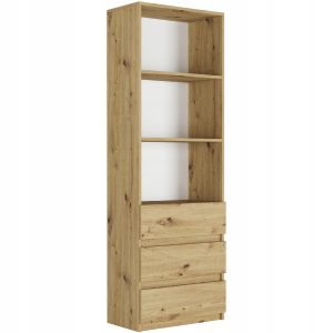 Regał biurowy 60 cm 3 półki 3 szuflady FRAMIRE B-3 artisan 826801 Regał biurowy 60 cm 3 półki 3 szuflady FRAMIRE B-3 artisan 826801