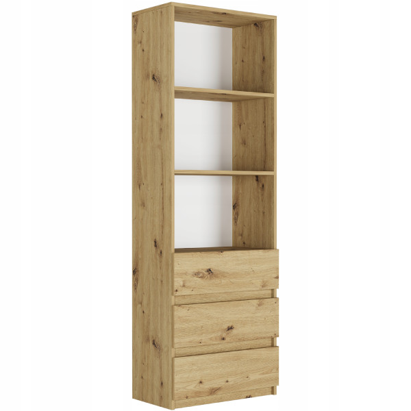 Regał biurowy 60 cm 3 półki 3 szuflady FRAMIRE B-3 artisan 826801