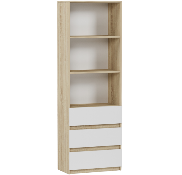 Regał biurowy 60 cm 3 półki 3 szuflady FRAMIRE B-3 mix sonoma 961173