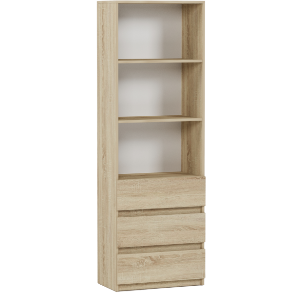 Regał biurowy 60 cm 3 półki 3 szuflady FRAMIRE B-3 sonoma 826802