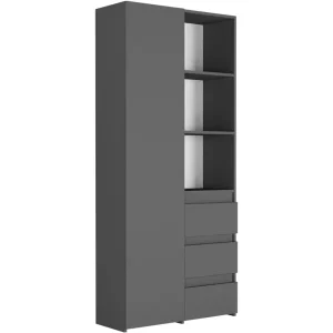Regał biurowy 80 cm 1 drzwi 3 szuflady FRAMIRE B-80-S3 antracyt 961175 Regał biurowy 80 cm 1 drzwi 3 szuflady FRAMIRE B-80-S3 antracyt 961175
